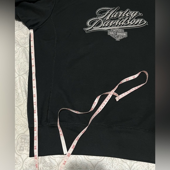 Harley-Davidson Fleece CrewNeck Long Sleeve T-Shirt Lake Eerie Ohio, Women’s 2XL - Picture 7 of 8